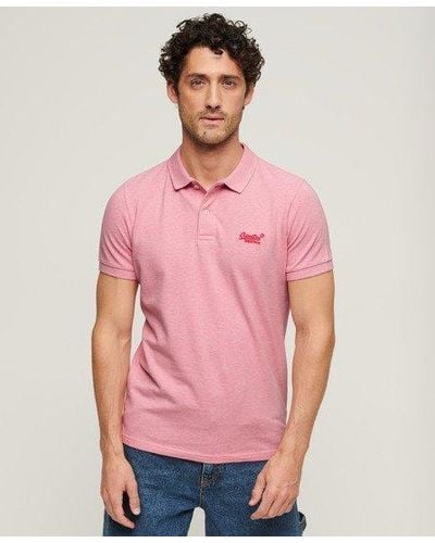 Superdry Classic Pique Polo Shirt - Pink