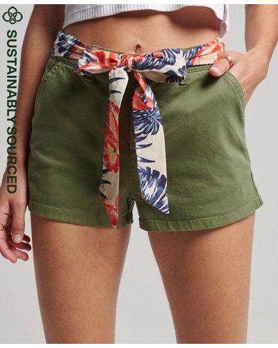 Superdry Organic Cotton Vintage Chino Hot Shorts - Green