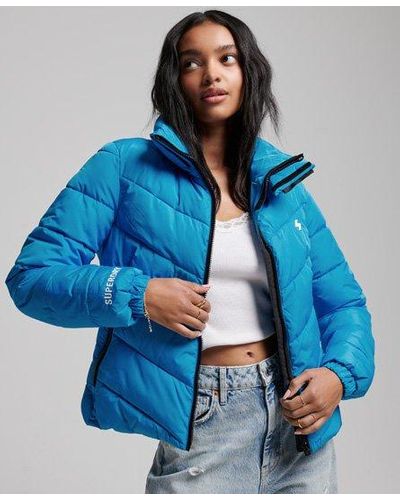 Superdry Non Hooded Sports Puffer Jacket - Blue