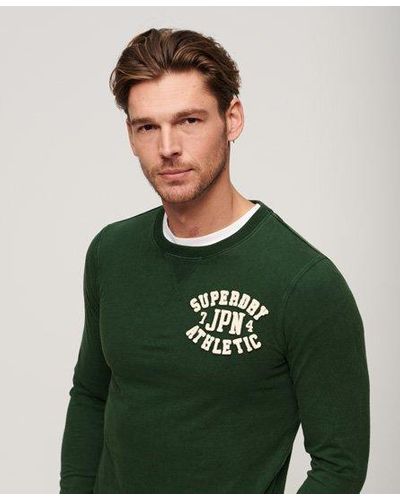 Superdry Vintage Athletic Long Sleeve Top - Green