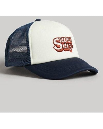 Superdry Imprimée casquette camionneur vintage - Bleu