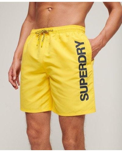 Superdry Sport Graphic 17-inch Recycled Swim Shorts - Yellow