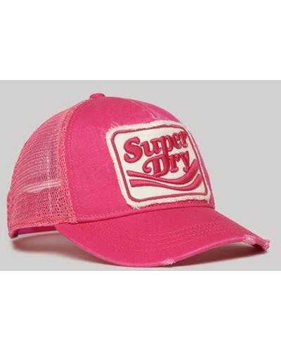 Superdry Fluro Mesh Trucker Cap - Pink