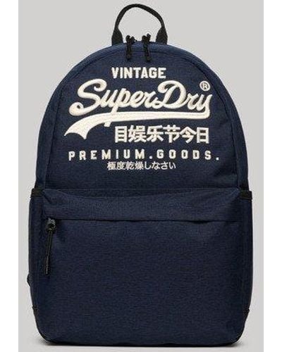 Superdry Ladies Classic Embroidered Heritage Montana Backpack - Blue