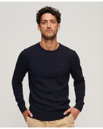 Superdry Essential Crew Sweater - Blue