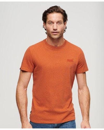 Superdry Organic Cotton Essential Logo T-shirt - Orange