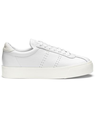 Superga 2854 CLUB 3 COMFORT LEATHER - Bianco