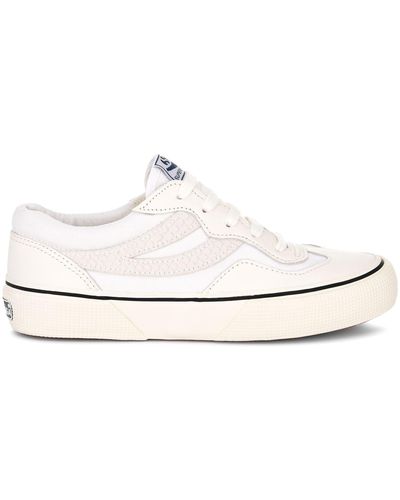 Superga 2941 REVOLLEY SNAKE SUEDE LEATHER - Bianco