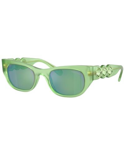 Swarovski Gafas de sol, forma ovalada, sk6022 - Verde