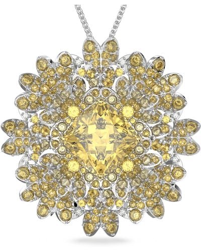 Swarovski Eternal Flower Pendant And Brooch - Metallic
