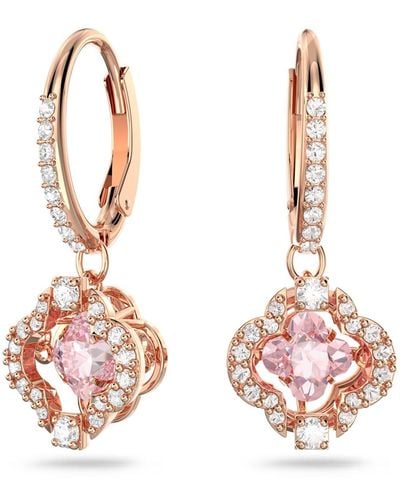 Swarovski Sparkling Dance Drop Earrings - Pink