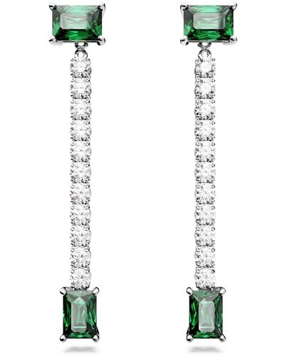 Swarovski Matrix Drop Earrings - Green