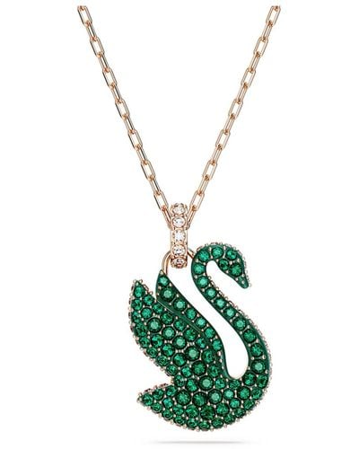 Swarovski Iconic Swan Pendant - Green