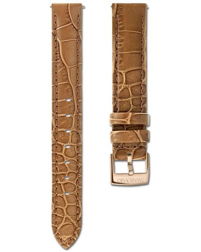 Swarovski Cinturino per orologio 17mm, pelle con impunture - Neutro