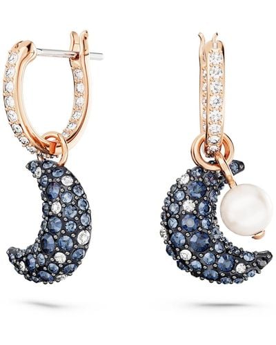 Swarovski Luna Drop Earrings - Blue