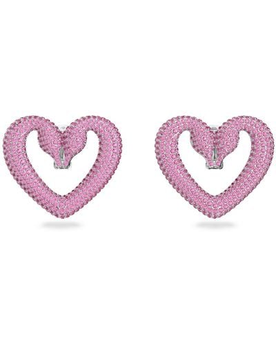 Swarovski Una Clip Earrings - Pink