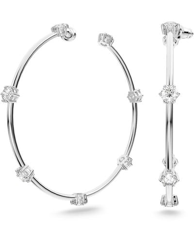Swarovski Constella Hoop Earrings - White