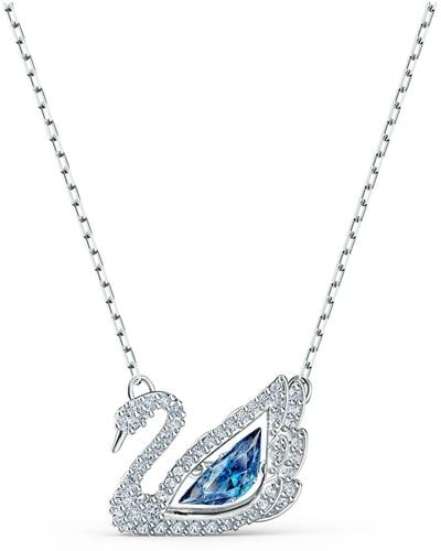 Swarovski 125th Anniversary Collection Dancing Swan Necklace - Blue