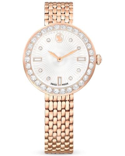 Swarovski Orologio certa, fabbricato in svizzera, bracciale di metallo, tono oro rosa, finitura in tono oro rosa - Metallizzato