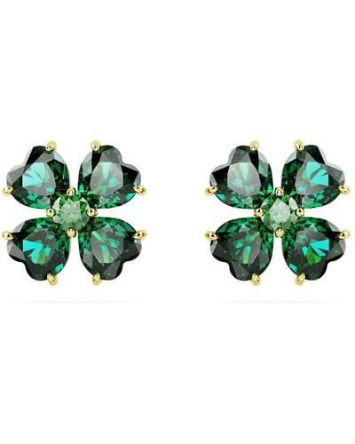 Swarovski Idyllia Stud Earrings - Green