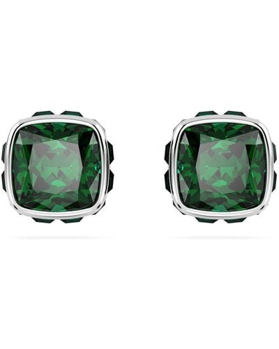 Swarovski Birthstone Stud Earrings - Green