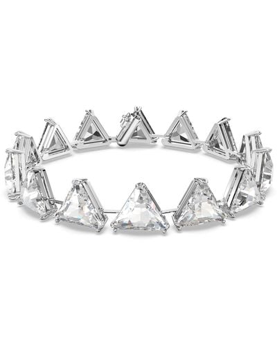 Swarovski Millenia Rhodium Finish Crystal Bracelet - Metallic