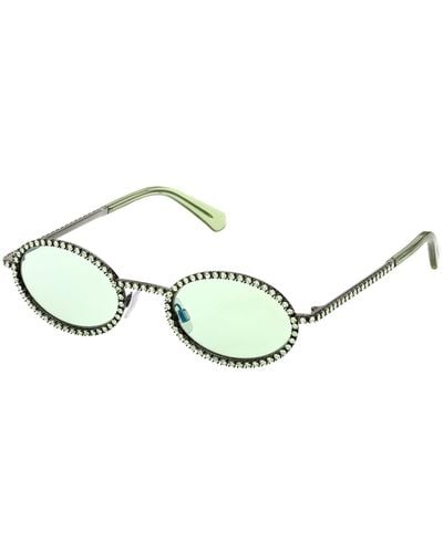 Swarovski Sonnenbrille, ovale form, pavé, sk0340 08n - Grün
