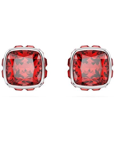 Swarovski Birthstone Stud Earrings - Red