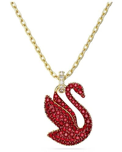 Swarovski Iconic Swan Pendant - Red