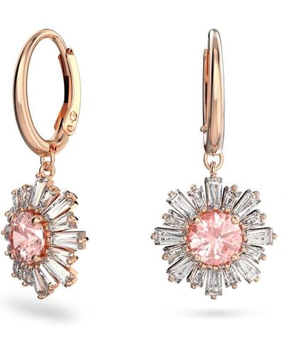 Swarovski Sunshine Drop Earrings - Pink