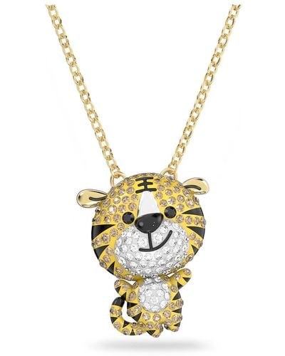 Swarovski Zodiac Tiger Pendant - Metallic