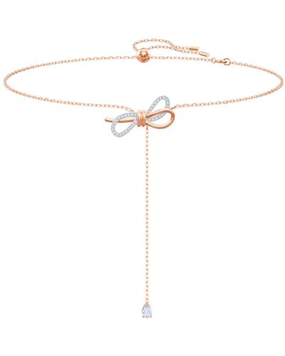 Swarovski Lifelong Bow Necklace - White