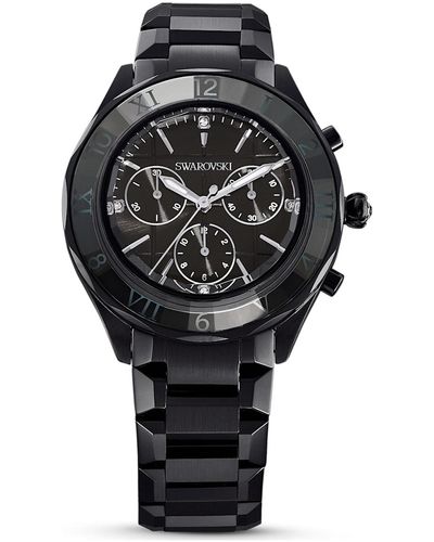 Swarovski Reloj 399mm, fabricado en suiza, brazalete de metal - Negro