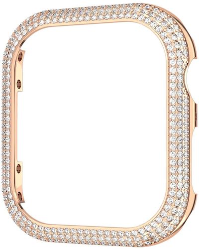 Swarovski Carcasa compatible con apple watch® sparkling, 4.1 cm, tono oro rosa - Metálico