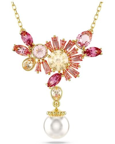 Swarovski Colgante gema, tallas mixtas, crystal pearl, flor - Rosa