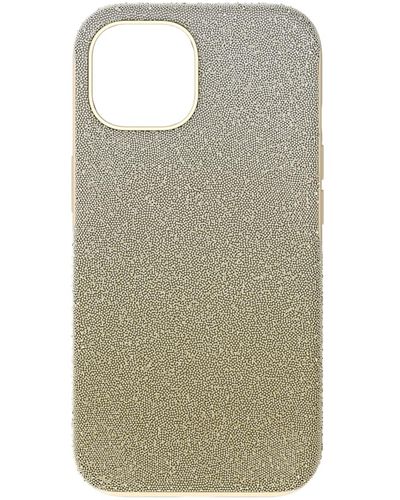 Swarovski Custodia per smartphone high, sfumatura di colore, iphone® 15, tono dorato - Verde