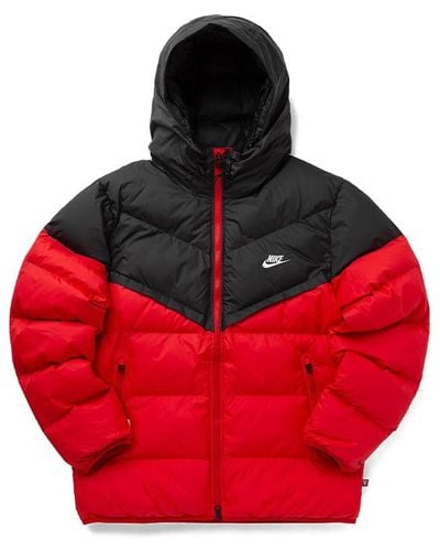 Nike NSW Premium Men's Down Fill Puffer Parka Jacket Blue/Red/White CU0280  673