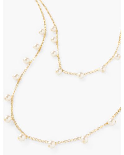 Talbots Pearl Layered Necklace - Natural