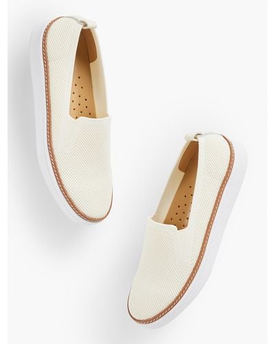 Talbots Brittany Knit Slip-on Trainers - White