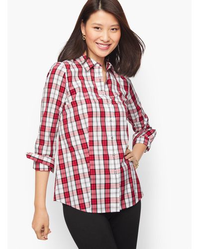 Talbots Button Front Shirt - Red