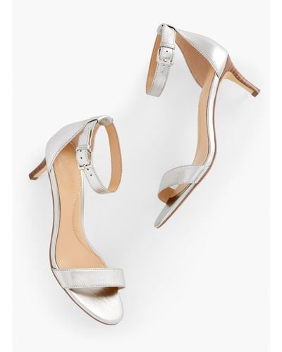Talbots Trulli Leather Ankle Strap Sandals - White
