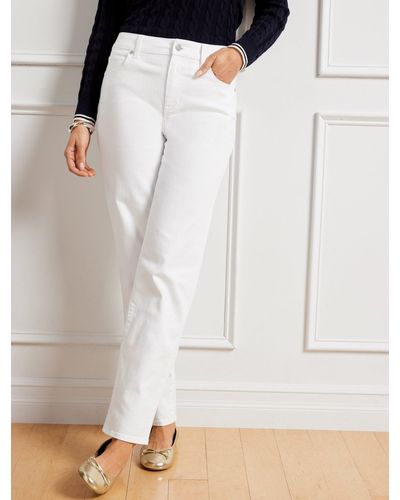 Talbots High Waist Relaxed Jeans - White