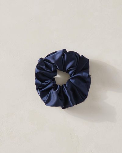 Talbots Washable Silk Scrunchie - Blue