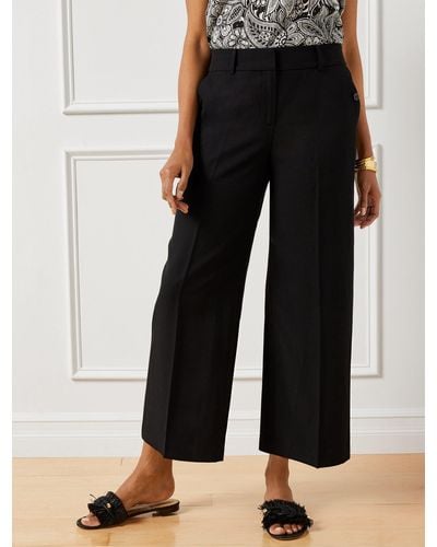 Talbots Super Easy Wide Crop Trousers - Black