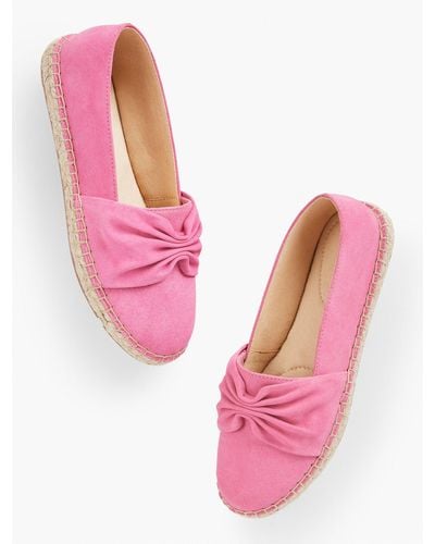 Talbots Izzy Cinched Suede Espadrilles - Pink