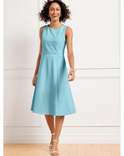 Talbots City Twill A-line Dress - Blue