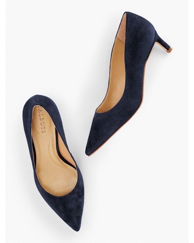 Talbots Elena Kitten Heel Court Shoes - Blue