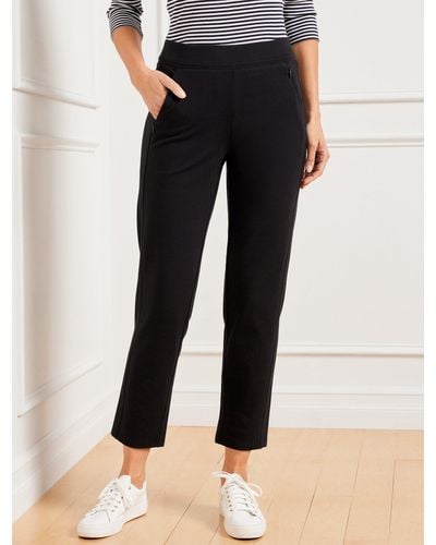 Talbots Everyday Stretch Straight Leg Ankle Trousers - Black