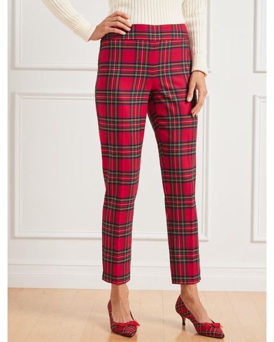 Talbots Slim Ankle Trousers - Red