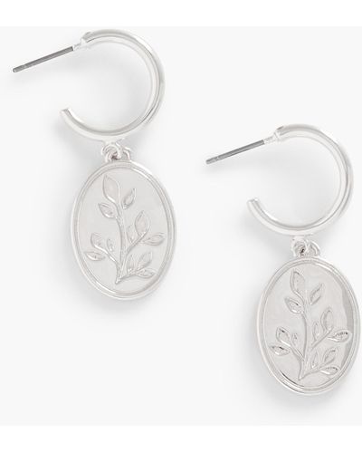 Talbots Coffee To Cocktails Drop Earrings - White